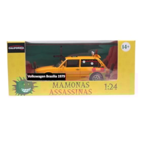 Miniatura Brasília Amarela VW Escala 1/24 Mamonas Assassinas California Toys