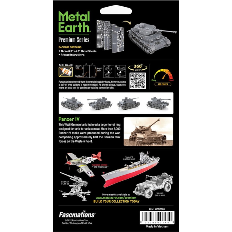 Panzer IV Premium Series Kit de Montar de Metal - Metal Earth ...