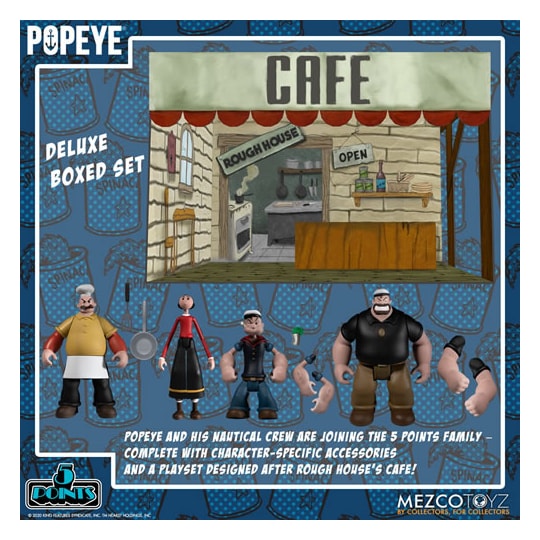 Popeye Boxed Set - 5 Point Figures - Mezco