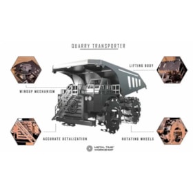 Quarry Transporter Mining Truck Kit de Montar Metal-Time