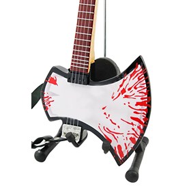 Réplica Baixo Guitarra Miniatura Gene Simmons Kiss Blood Axe Heaven