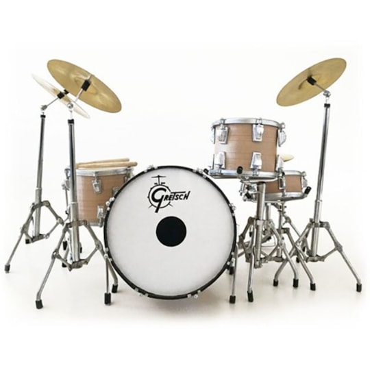 Réplica Bateria Miniatura Charlie Watts Gretsch Mini Drum Set Rolling Stones Axe Heaven