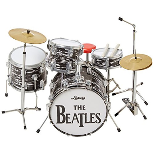 Réplica Bateria Miniatura Ringo Starr Oyster Ludwig Mini Drum Set Beatles Axe Heaven