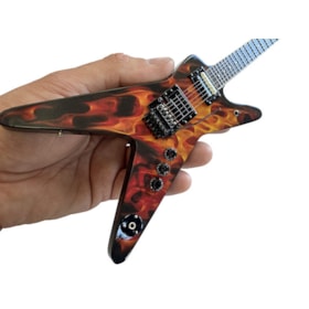 Réplica Guitarra Miniatura Dimebag Darrell O Flame Pantera Axe Heaven