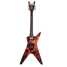 Réplica Guitarra Miniatura Dimebag Darrell O Flame Pantera Axe Heaven