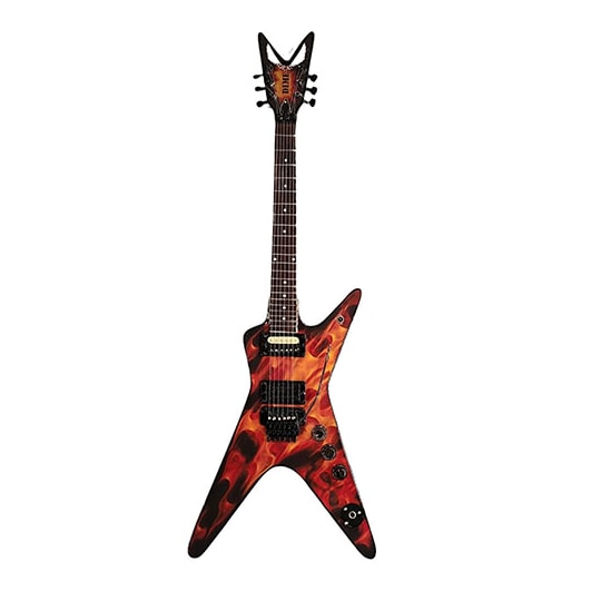 Réplica Guitarra Miniatura Dimebag Darrell O Flame Pantera Axe Heaven