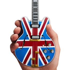 Réplica Guitarra Miniatura Epiphone Union Jack Sheraton Noel Gallagher Oasis Axe Heaven