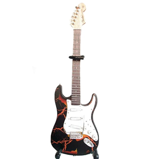 Réplica Guitarra Miniatura Famous Burnt Fender Stratocaster Axe Heaven