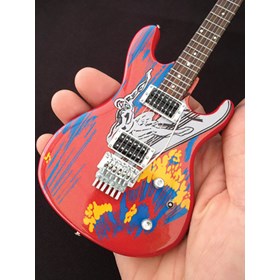 Réplica Guitarra Miniatura Joe Satriani Signature Silver Surfer Axe Heaven