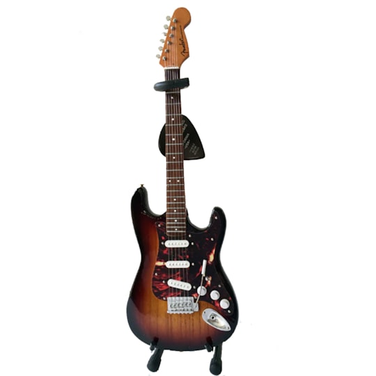 Réplica Guitarra Miniatura John Mayer Sunburst Fender Stratocaster Guitar Tortoise Pickguard Model - Axe Heaven