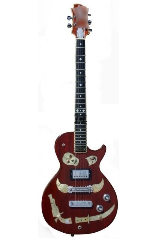 Réplica Guitarra Miniatura Keith Richards 1981 Zemaitis Macabre