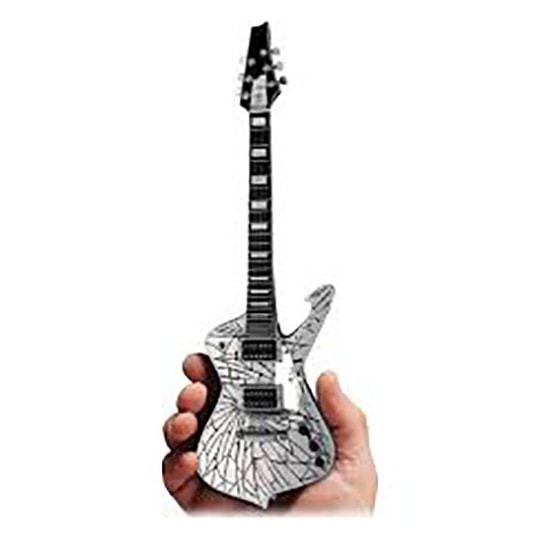 Réplica Guitarra Miniatura Paul Stanley Cracked Mirror Iceman Kiss Axe Heaven