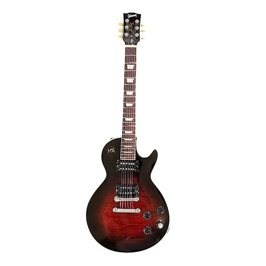 Réplica Guitarra Miniatura Slash Gibson Les Paul Vermillion Burst Guns N Roses Axe Heaven