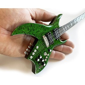 Réplica Guitarra Miniatura Slash Green B.C. Rich Bich Guns N Roses Axe Heaven