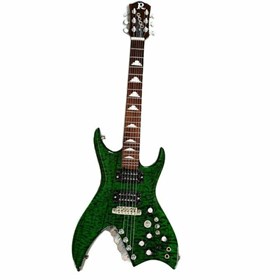 Réplica Guitarra Miniatura Slash Green B.C. Rich Bich Guns N Roses Axe Heaven