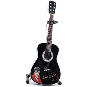 Réplica Violão Miniatura Elvis Presley Signature Black Axe Heaven