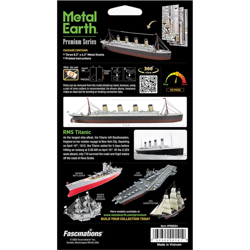 RMS Titanic Premium Series Kit de Montar de Metal - Metal Earth ...