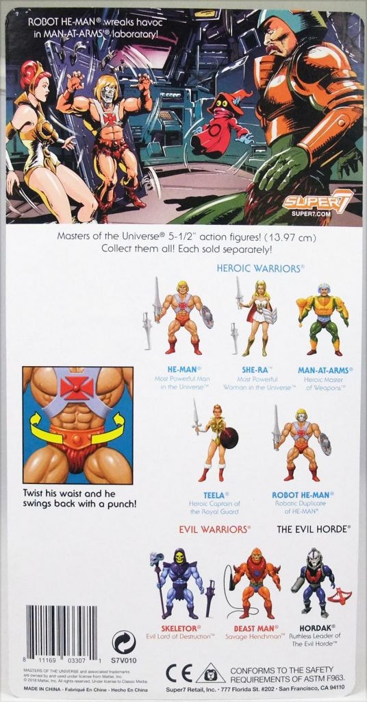 SUPER7 MOTU - Masters of the Universe Vintage Collection Action Figure - He- Man - RoboMania Shop
