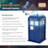 Tardis Bluetooth Speaker Caixa de Som com efeitos sonoros e de luzes Doctor Who Fametek