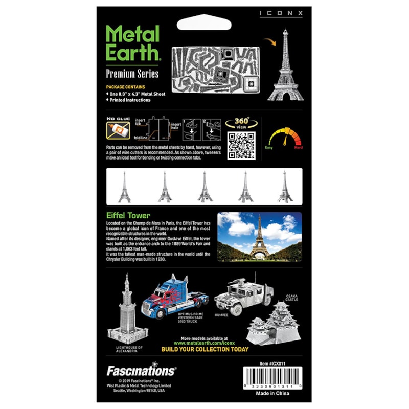 Torre Eiffel Premium Series Kit de Montar de Metal - Metal Earth ...
