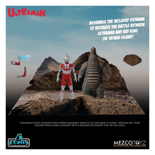 Ultraman and Red King Boxed Set - 5 Points Figures - Mezco